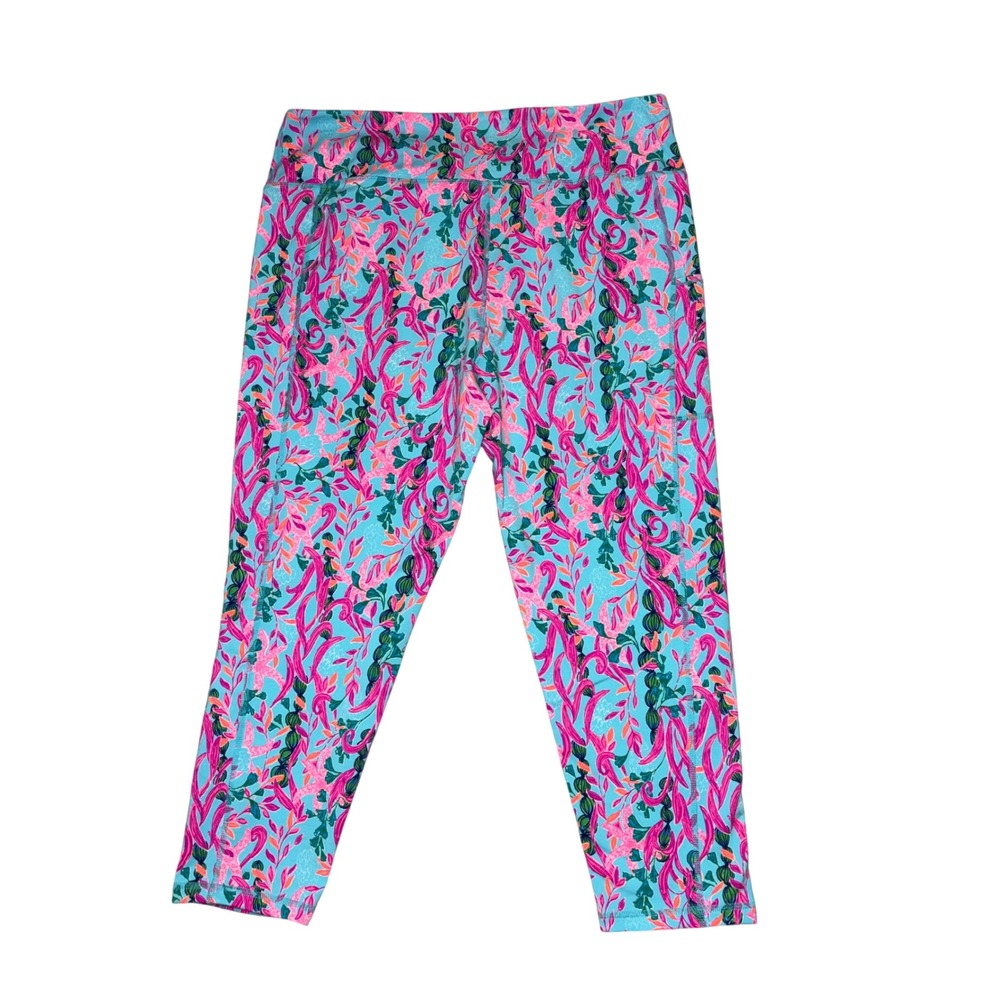 Lilly Pulitzer Luxletic Sea to Shining Sea Starfish Cropped Leggings Pockets XXL - Picture 6 of 6
